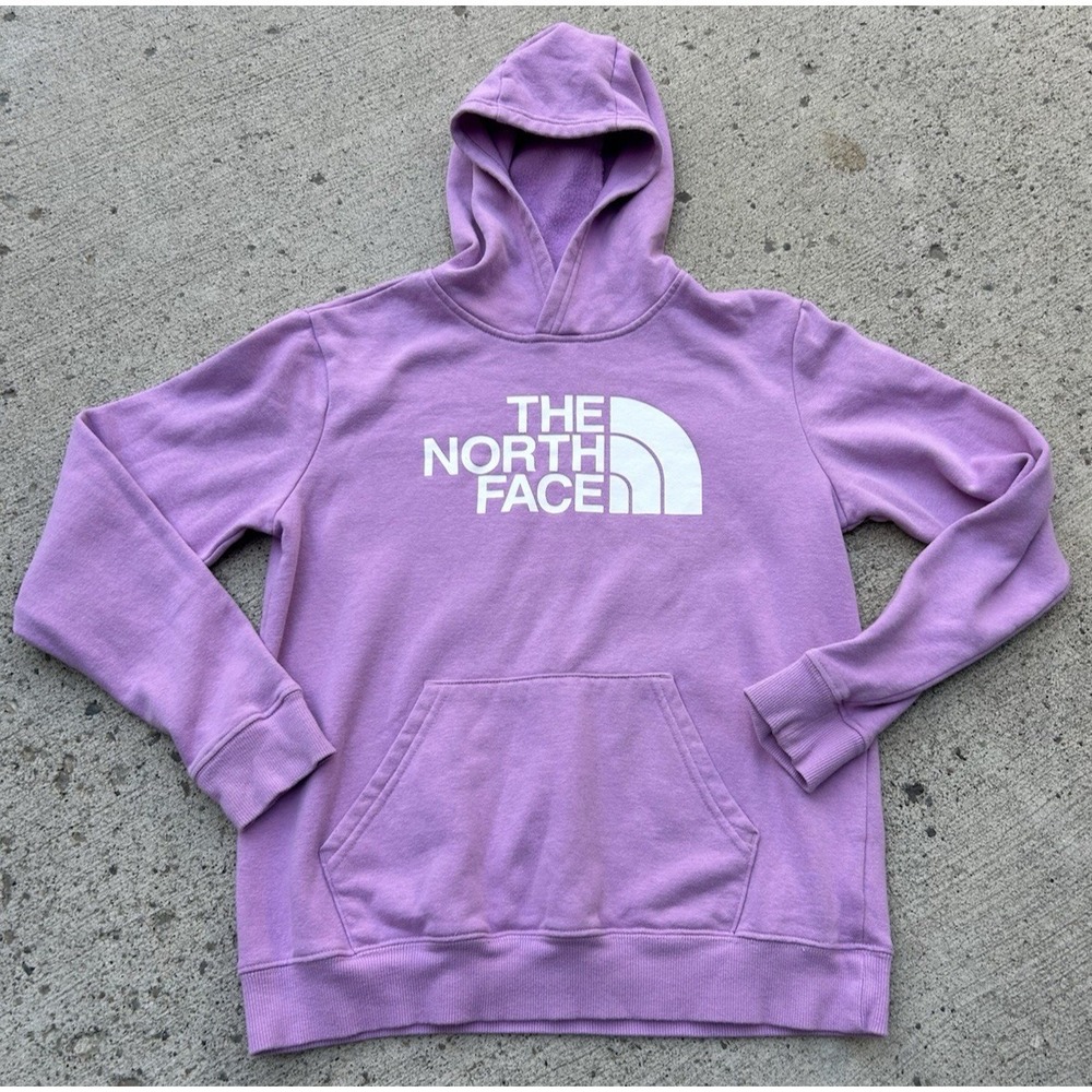 The North Face Logo Hoodie Youth XL 14/16 Purple Outdoors Pullover